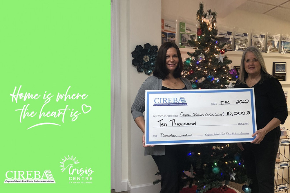 "Home is Where the Heart is" donates CI$10,000 to the Cayman Islands Crisis Centre (CICC) "Home is Where the Heart is" donates CI$10,000 to the Cayman Islands Crisis Centre (CICC)