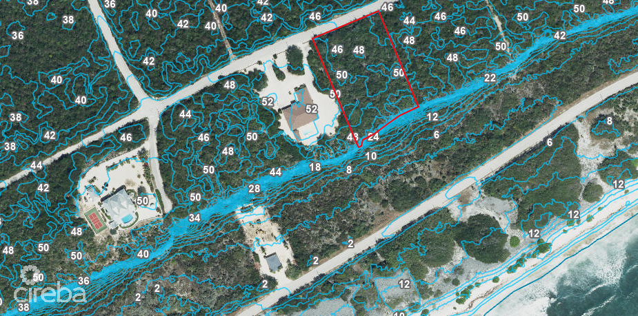 1.26 Acres Brac Bluff Land,  50-ft Elevated Sea Views