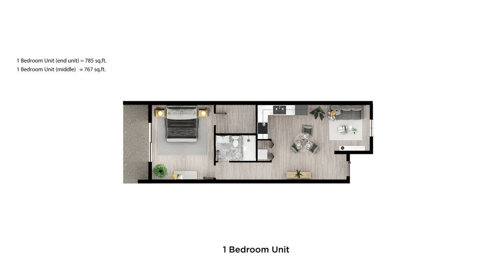 #3 Ria Development  1 Bed