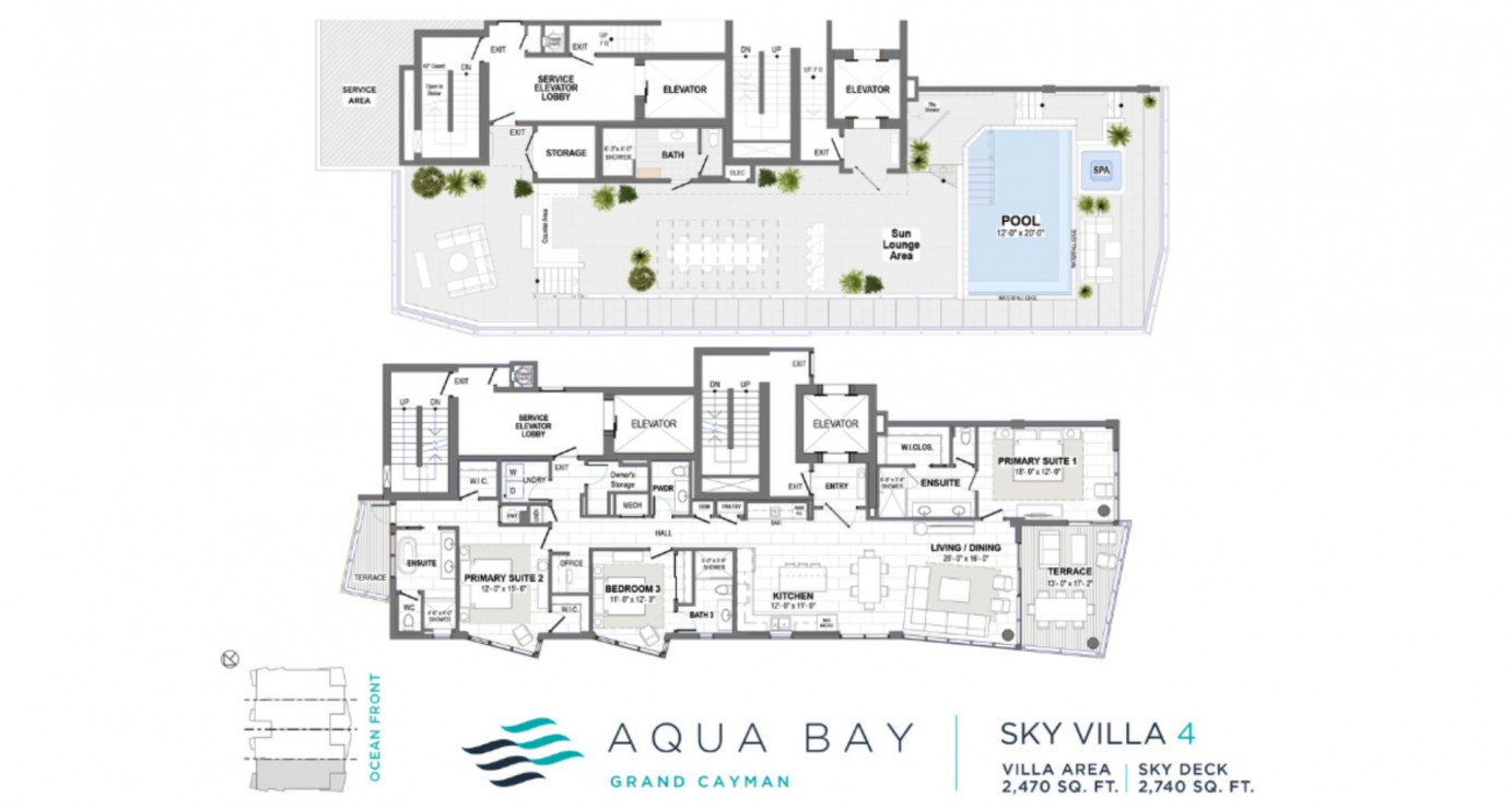 #1004 Sky Villa 4 Corner Unit Aqua Bay On A Flawless Stretch Of Seven Mile Beach, Approved Planning
