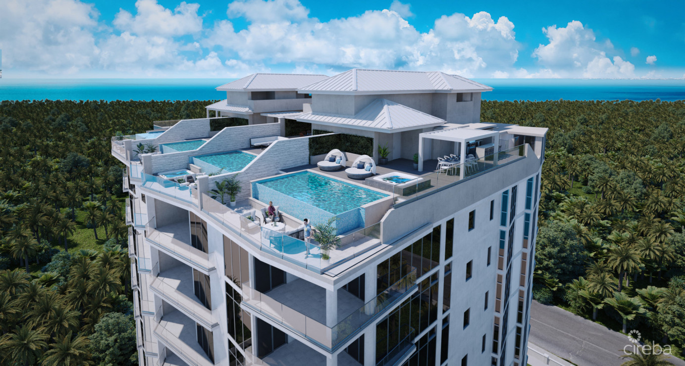 #1004 Sky Villa 4 Corner Unit Aqua Bay On A Flawless Stretch Of Seven Mile Beach, Approved Planning