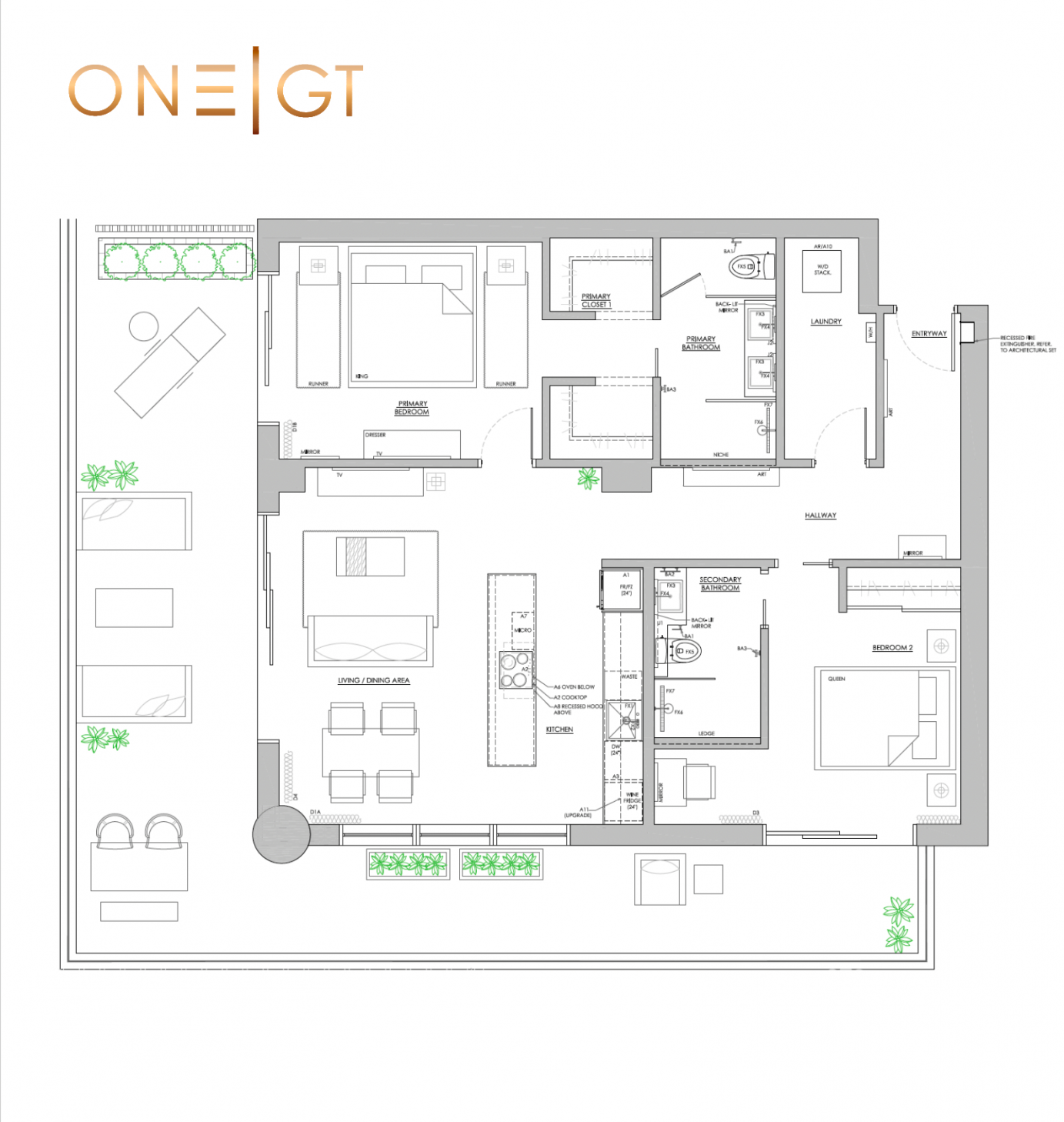 Onegt 501 - Front-row Ocean View 2-bed Residence