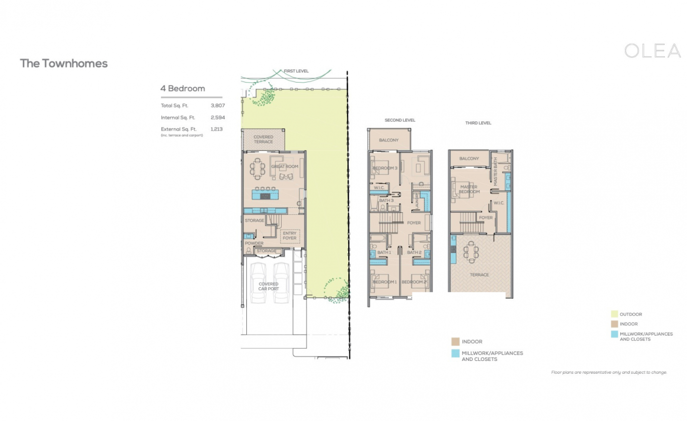 Olea 227, 4 Bed Townhome, Camana Bay