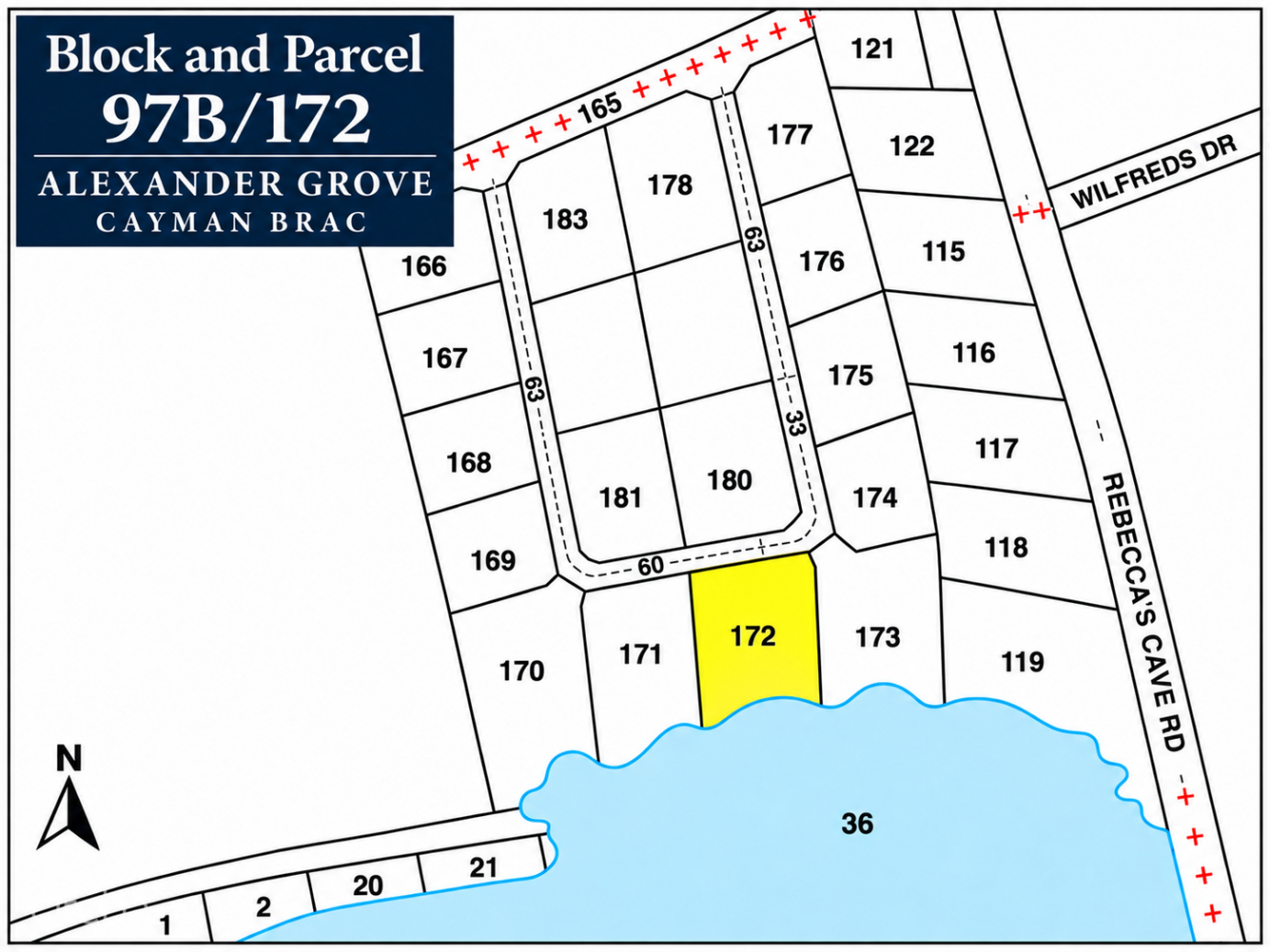 Alexander Grove Subdivision - Cayman Brac - Pond Lot 3