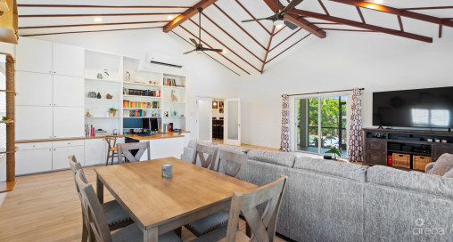 Spacious West Bay Family Home With Modern Extension, Mature Garden & Pickleball Court