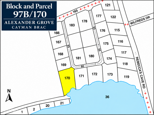 Alexander Grove Subdivision - Cayman Brac - Pond Parcel