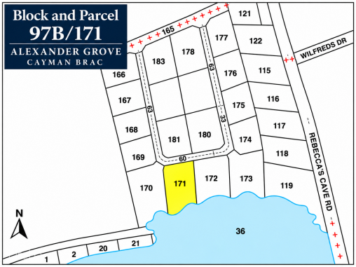 Alexander Grove Subdivision - Cayman Brac - Pond Parcel